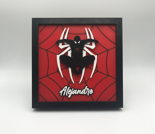 Cuadro impreso 3D personalizado spiderman ideal para regalar