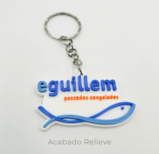 LLavero personalizado en relieve