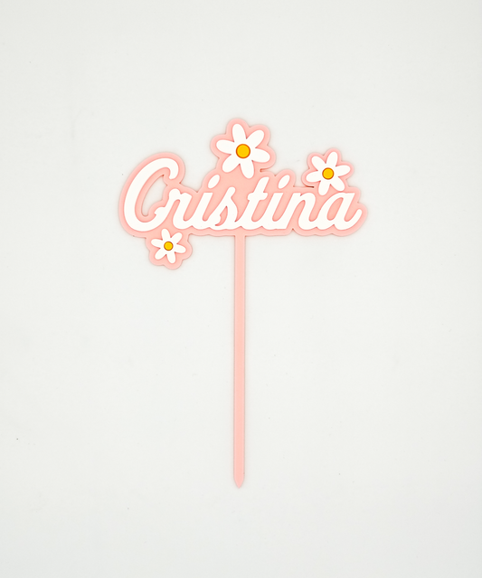 Topper personalizado - Flores
