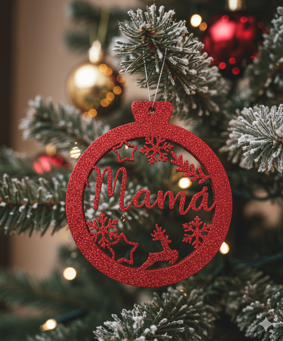 Bolas de Navidad Personalizadas – Rojo o Dorado Premium - Moldea Estudio