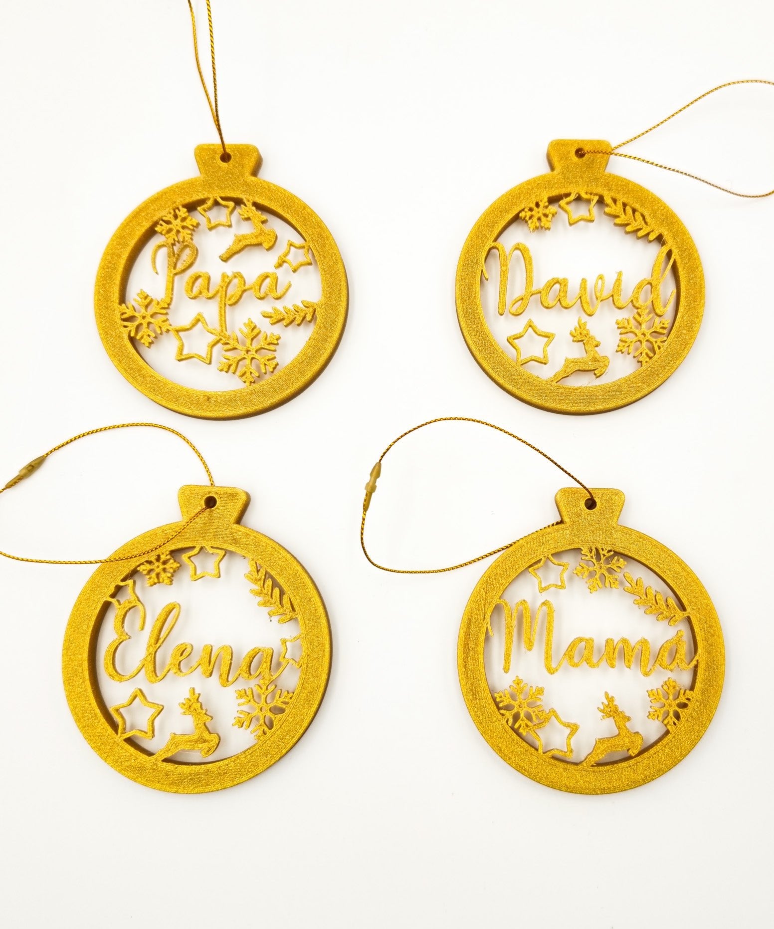 Bolas de Navidad Personalizadas – Rojo o Dorado Premium - Moldea Estudio