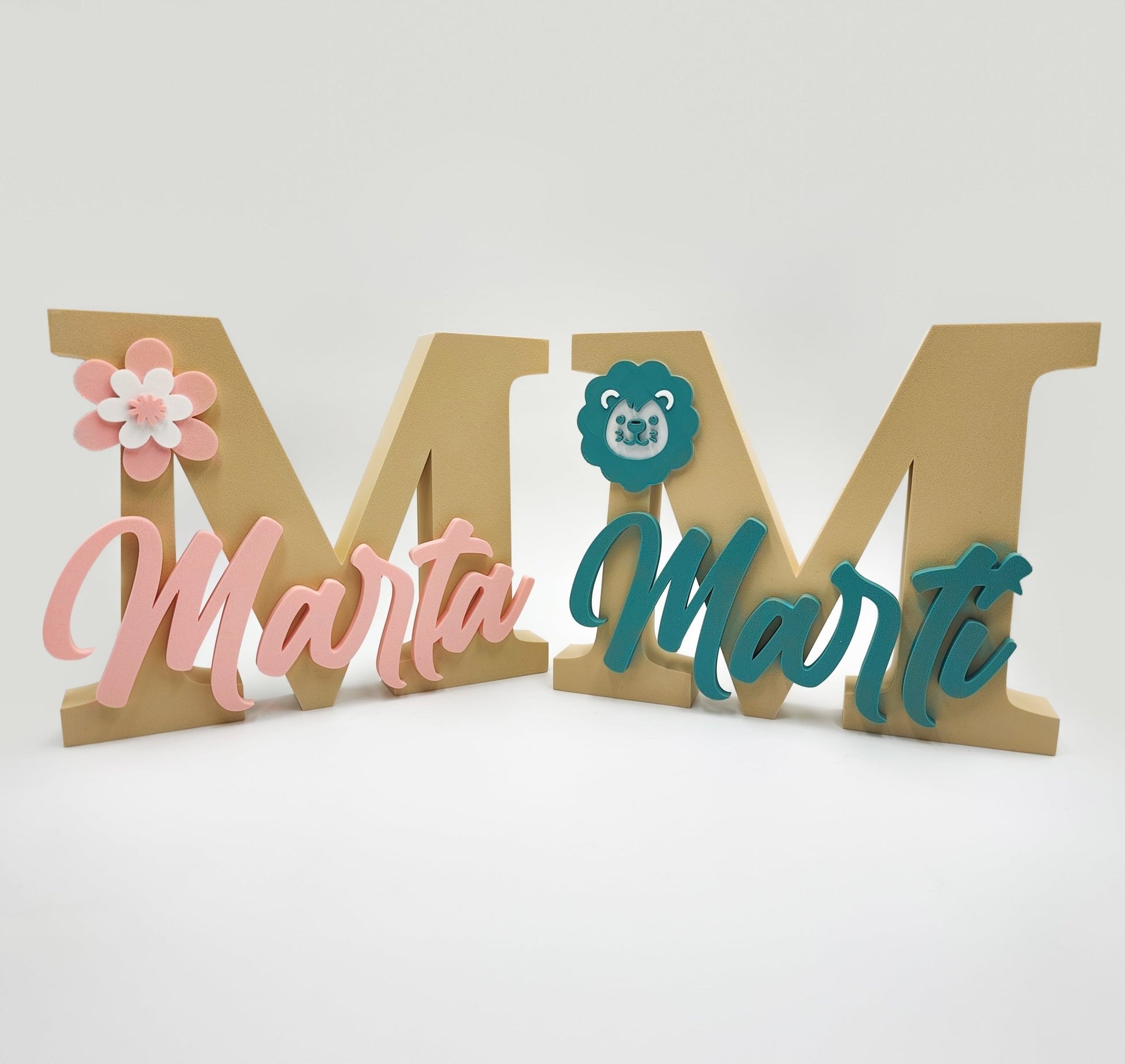 Custom 3D Decorative Letter with Name - 20cm alto - Moldea Estudio
