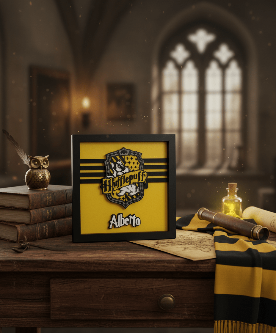 Marco personalizado Hufflepuff - Moldea Estudio