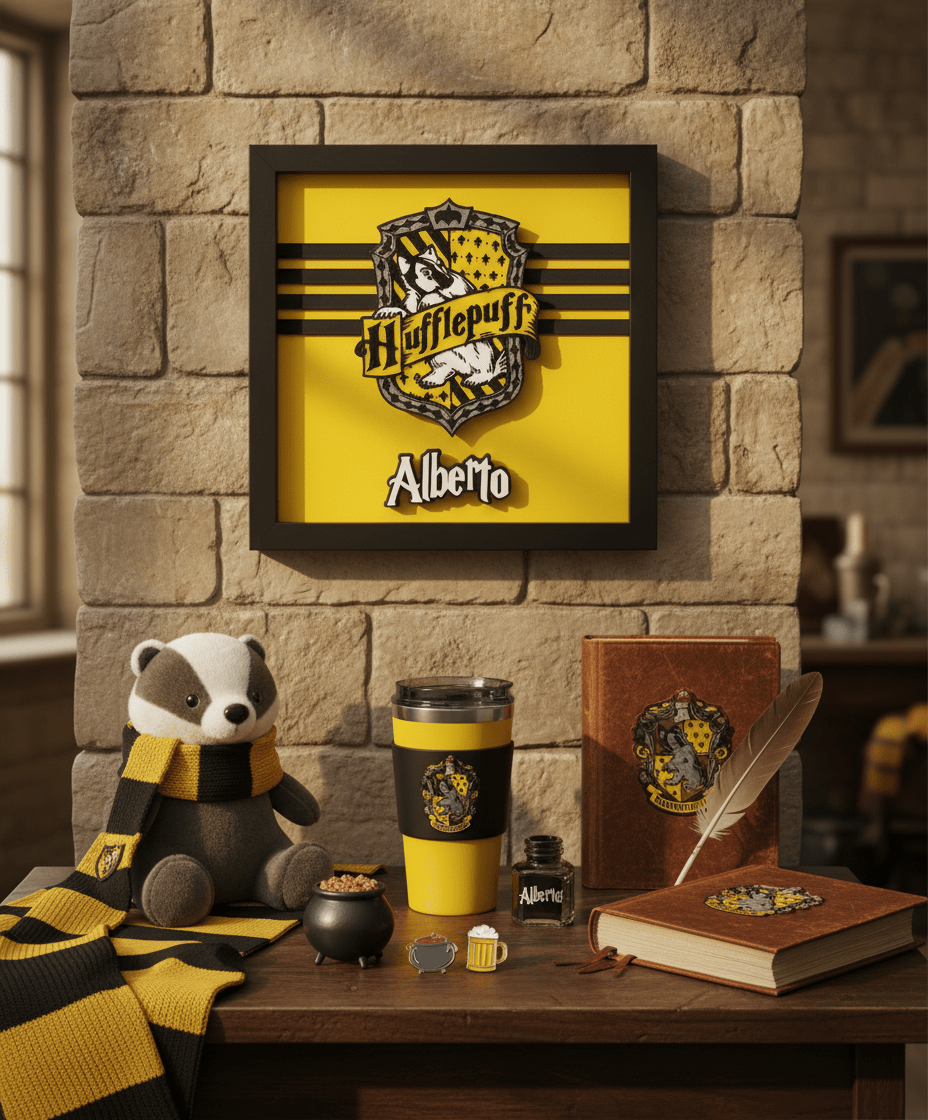 Marco personalizado Hufflepuff - Moldea Estudio