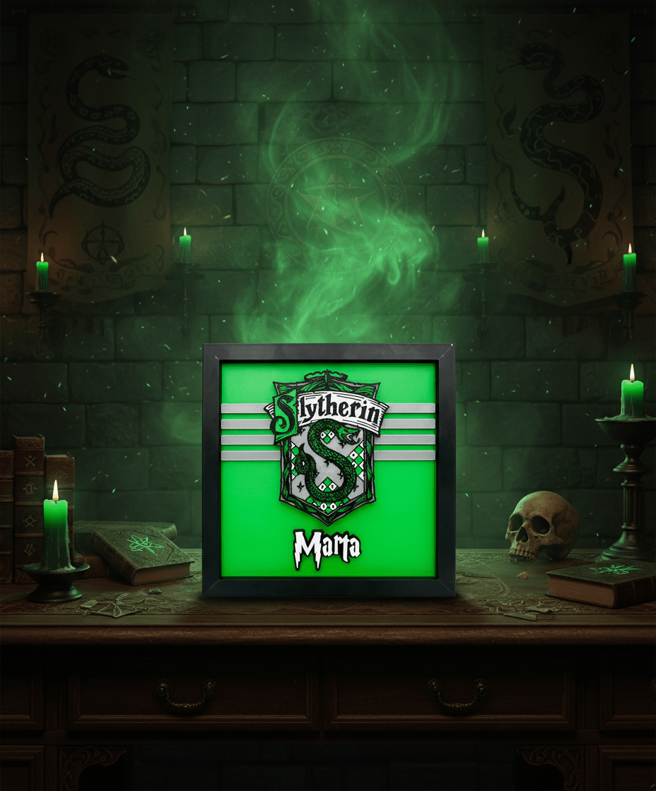 Marco personalizado Slytherin - Moldea Estudio