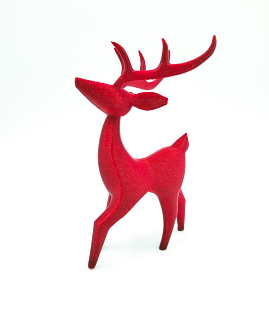 Reno Decorativo de Navidad – Rojo o Dorado Premium - Moldea Estudio