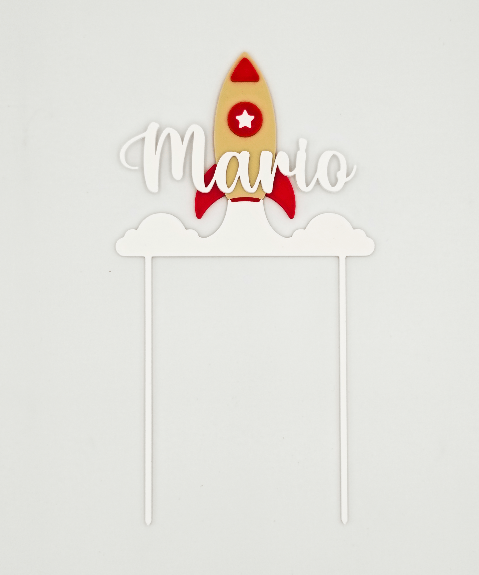 Topper personalizado - Cohete - Moldea Estudio