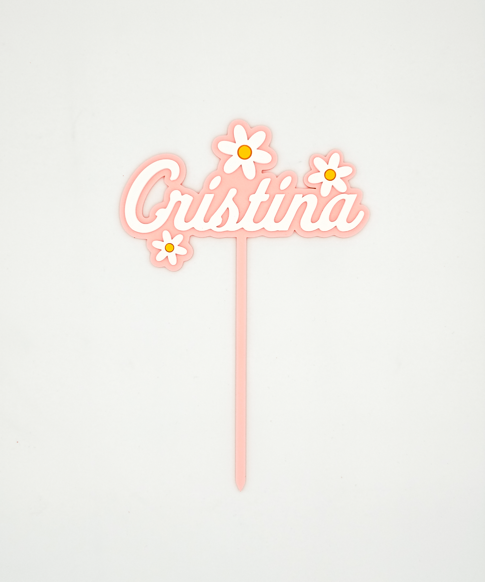 Topper personalizado - Flores - Moldea Estudio