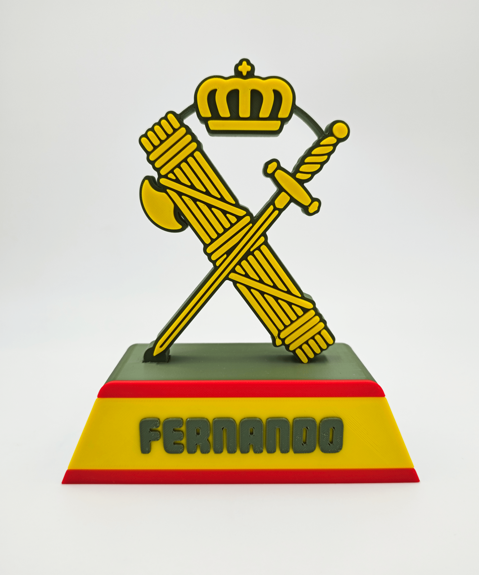 Trofeo personalizado Guardia Civil en 3D - Moldea Estudio